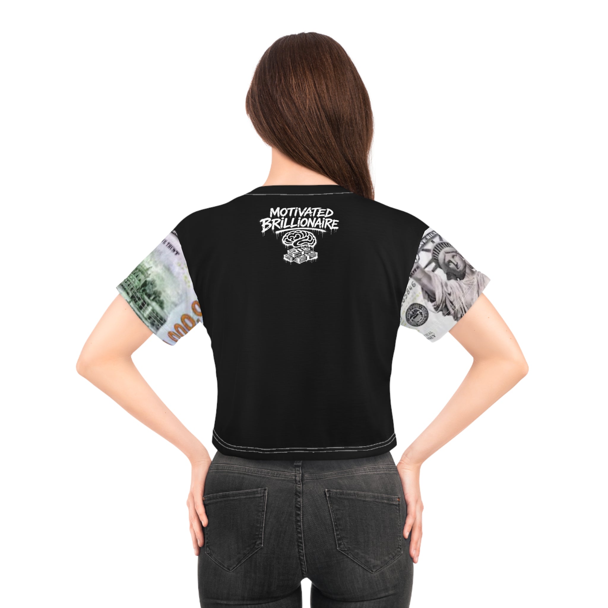 MOTIVATED BRILLIONAIRE BO$$ Lady Crop Tee
