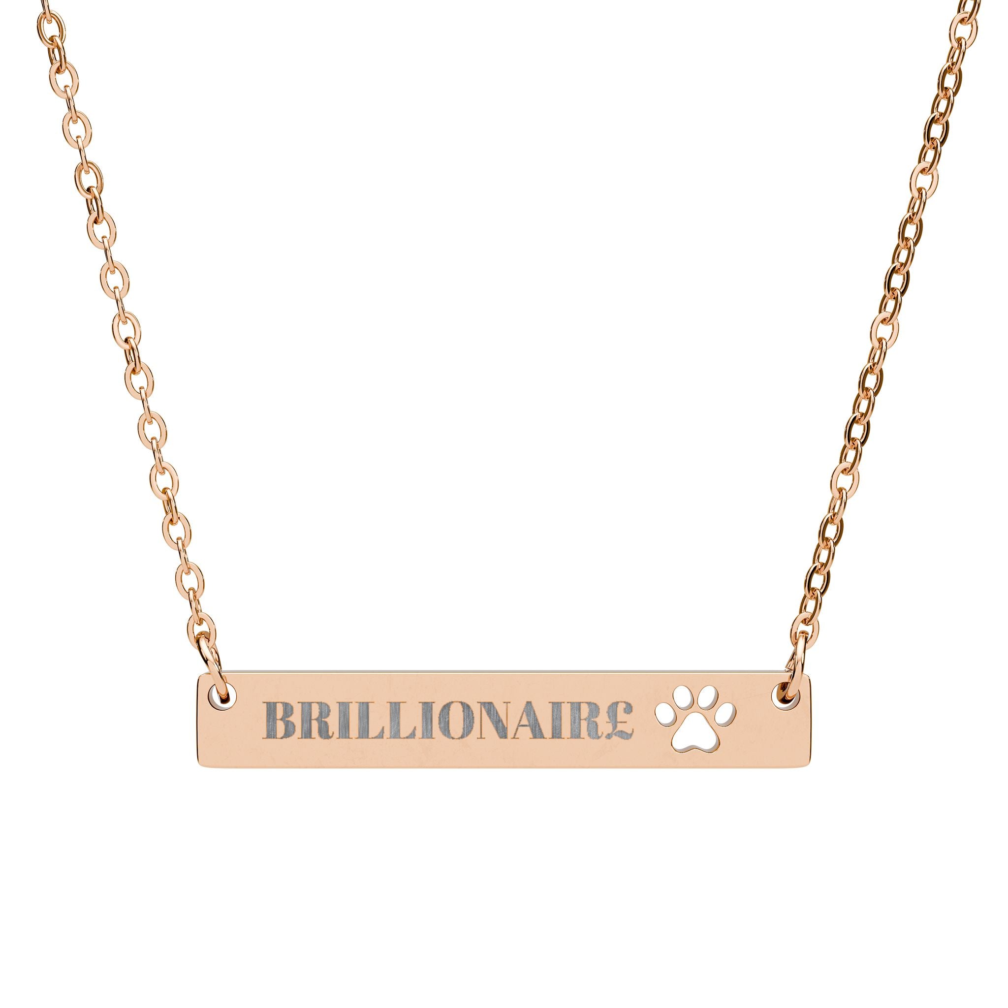 'BRILLIONAIRE B0$$ LADY CHAIN' Engraved Pendant
