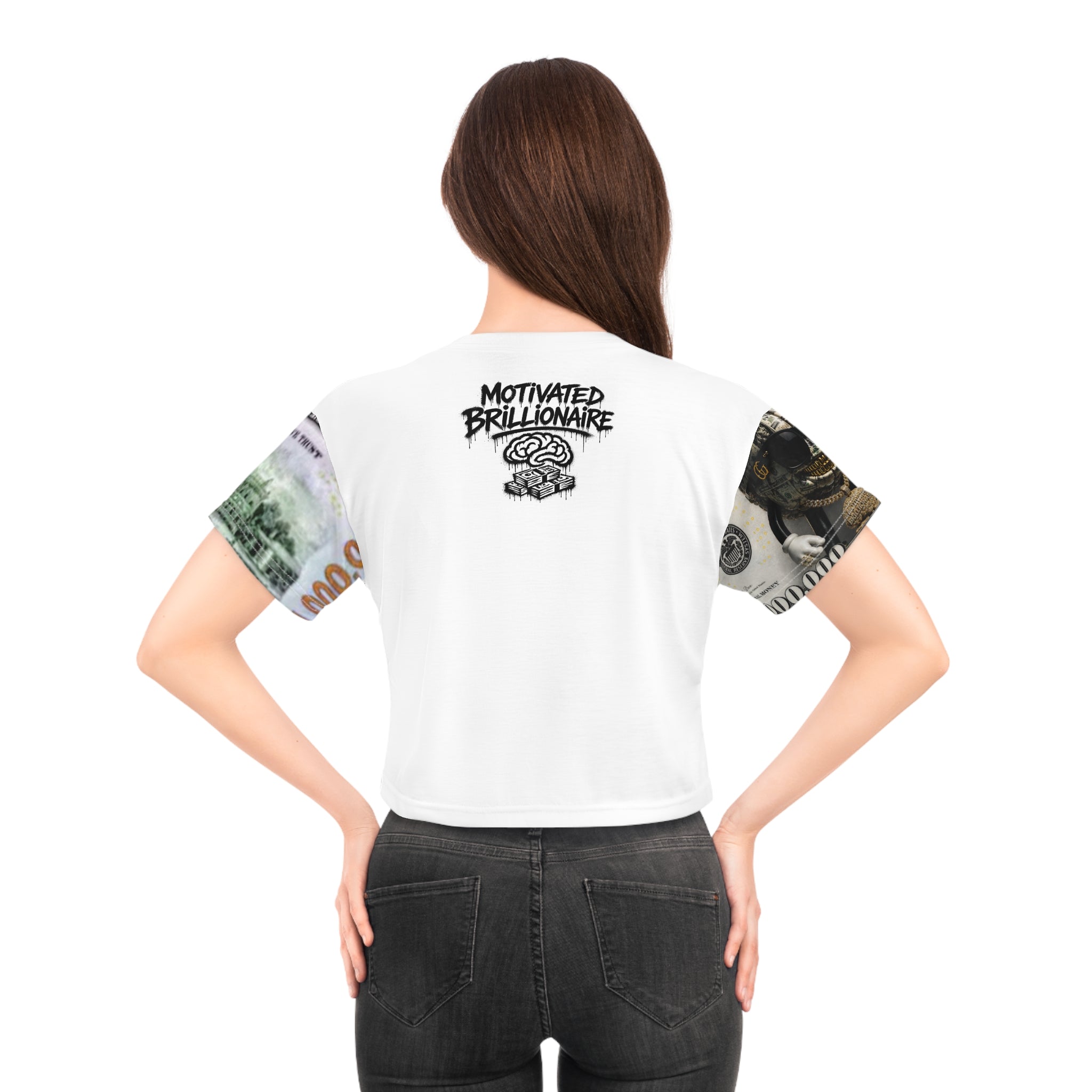 Motivated Brillionaire Boss Lady Crop Tee