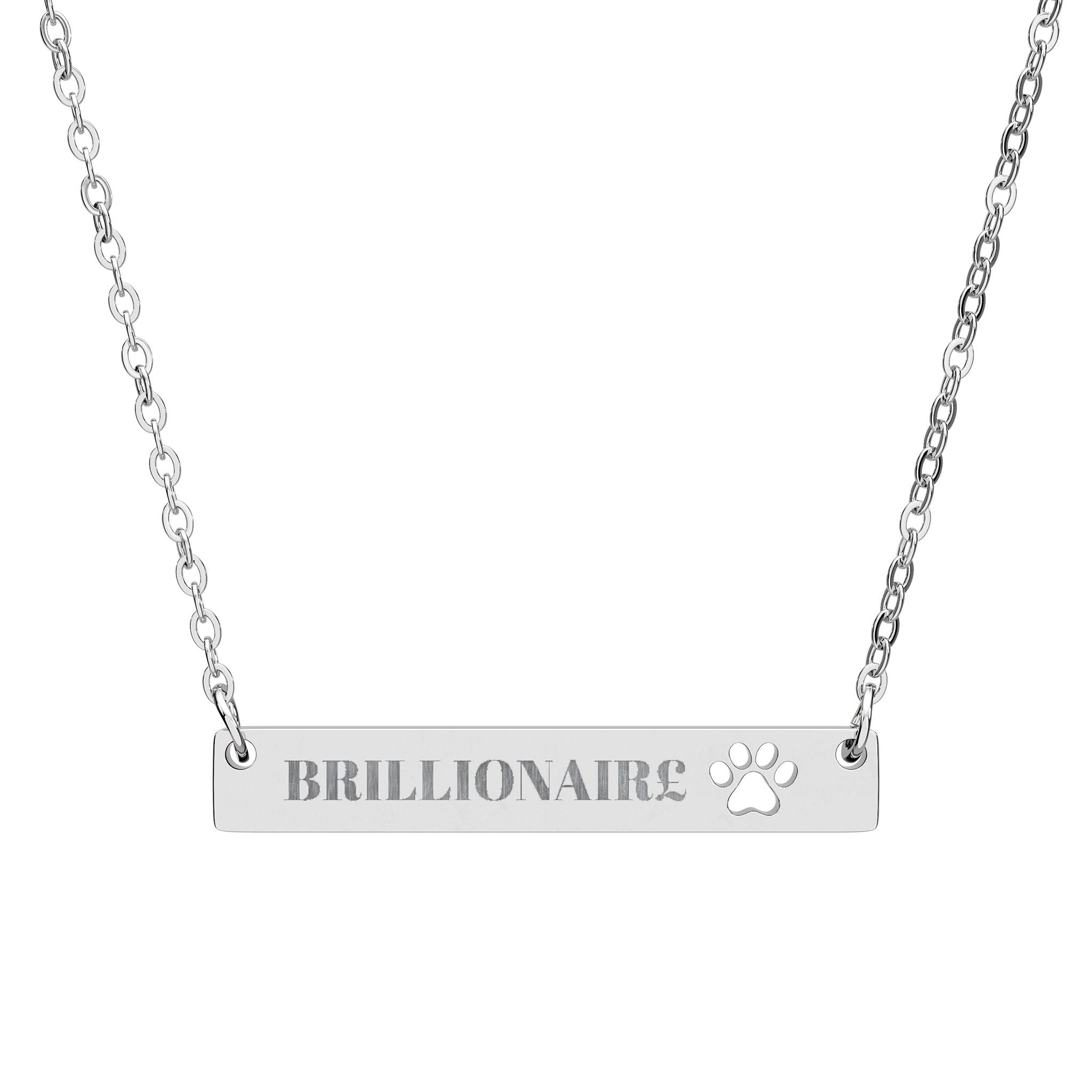 'BRILLIONAIRE B0$$ LADY CHAIN' Engraved Pendant