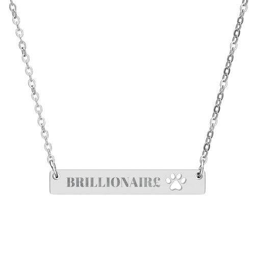 'BRILLIONAIRE B0$$ LADY CHAIN' Engraved Pendant